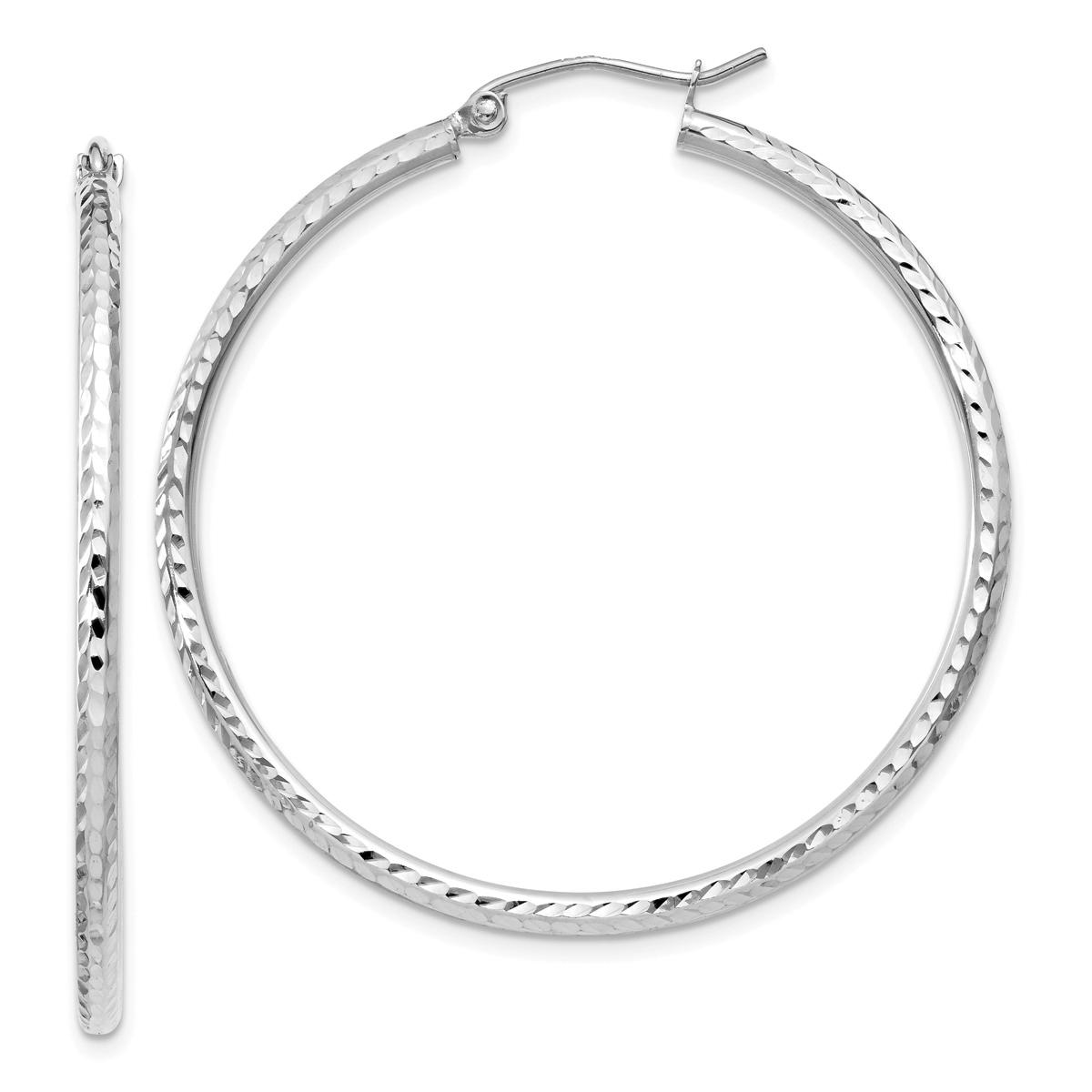 Gold Classics™ 14kt. White Gold 40mm Tube Hoop Earrings