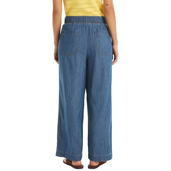 Womens Nautica Pleated Chambray Elastic Waist Pull On Pants