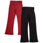Girls (7-16) RBX 2pk. Flared Pants - Black/Red - image 1