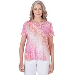 Womens Alfred Dunner Paradise Island Ombre Medallion Top