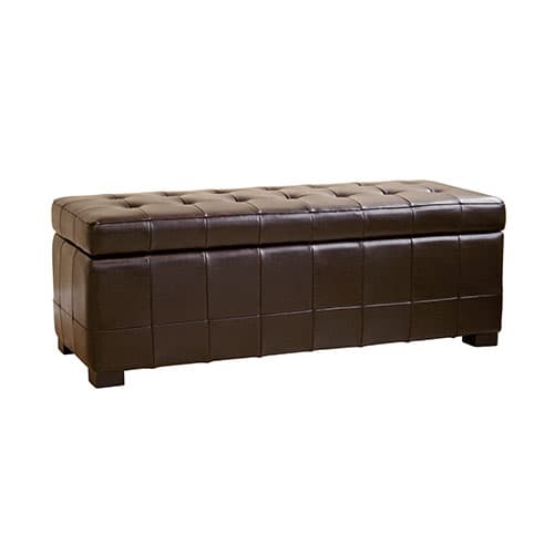 Baxton Studio Leather Storage Bench Ottoman