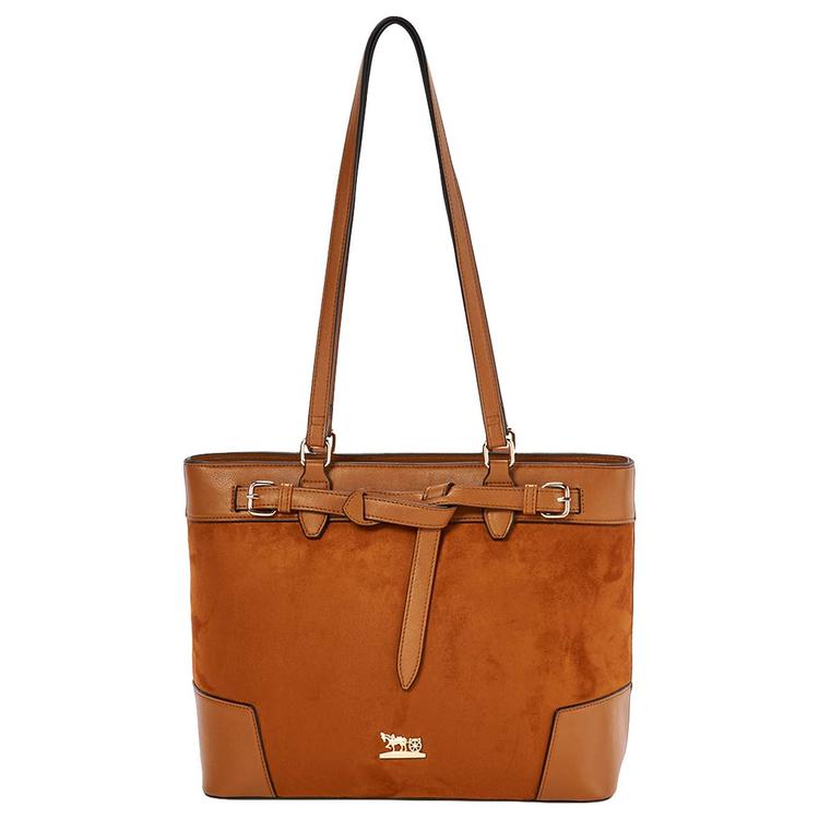 Matthew & Julian Belted Suede Tote