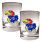 NCAA Kansas Jayhawks 2pc. Rocks Glass Set - image 1