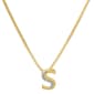 Gianni Argento 14kt Gold Plated Diamond Accent S Pendant - image 1