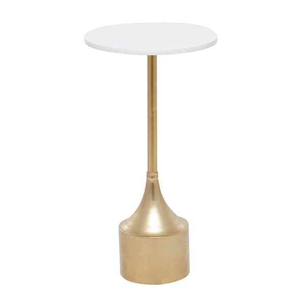 9th & Pike(R) Gold-Tone Metal Contemporary Accent Table