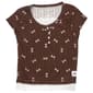 Girls (7-16) Aeropostale Short Sleeve Bow Henley Pointelle Top - image 1