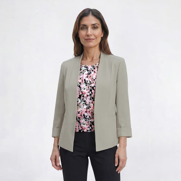 Womens Kasper 3/4 Cuff Sleeve Open Front Callie Blazer - image 