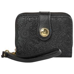 Womens Stone Mountain Paisley Embossed Small Wristlet