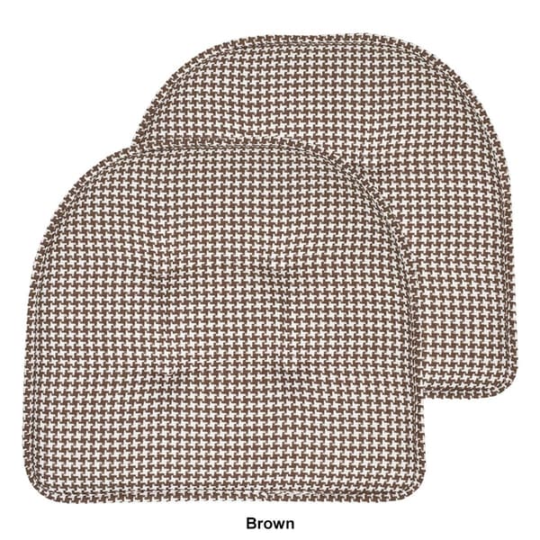 Sweet Home Collection Houndstooth Memory Foam Chair Pad