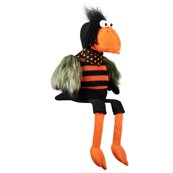 Northlight Plush Sitting Crow Halloween Figure - 17in.