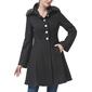 Womens BGSD Fit & Flare Hooded Wool Coat - image 2