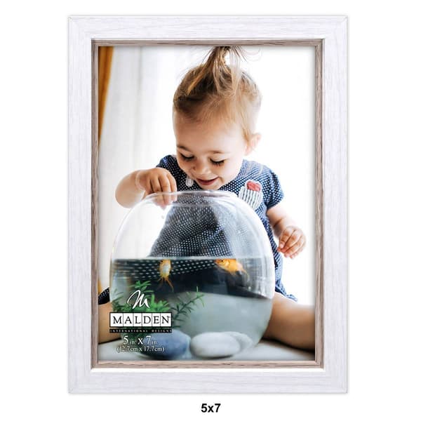 Malden Two-Tone White & Taupe Frame