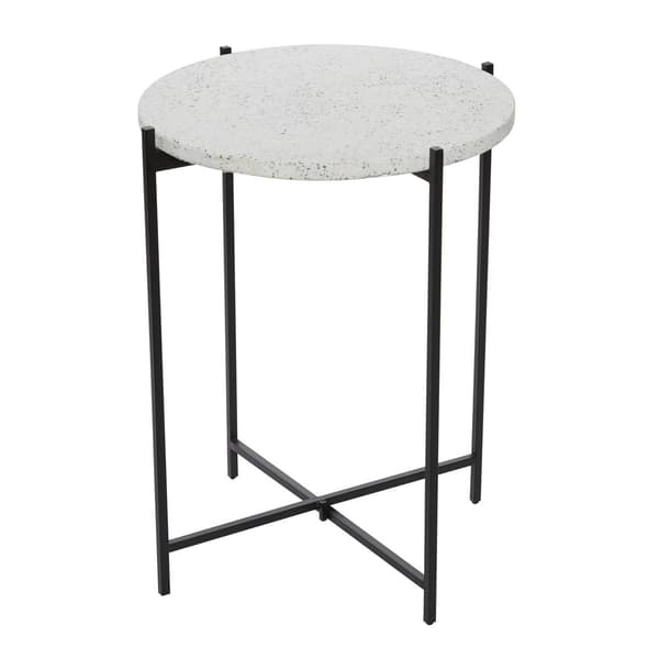 9th & Pike® Black Contemporary Terrazzo Accent Table