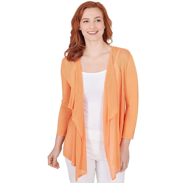 Womens Emaline Key Items Solid 3/4 Sleeve Cardigan