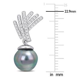 Gemstone Classics™ Black Tahitian Pearl Drop Earrings