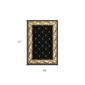 HomeRoots Brown Black & Ivory Floral Vines Accent Rug - image 3