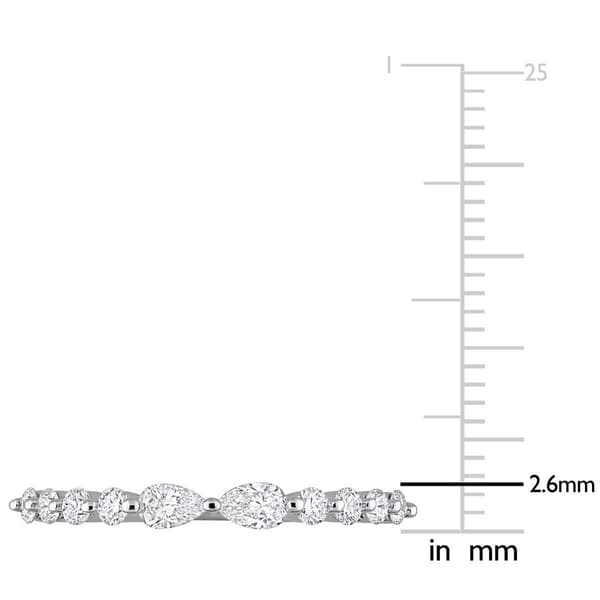 Platinum Plated 5/8ctw. Lab Grown Diamond Ring