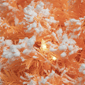 Northlight 24in. Pre-Lit Flocked Orange Pine Christmas Wreath - image 5