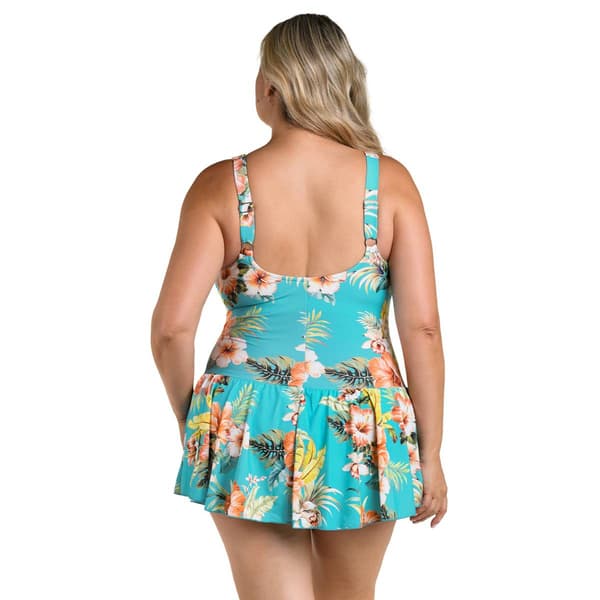 Plus Size Maxine Botanical Essence Princess Seam Swimdress
