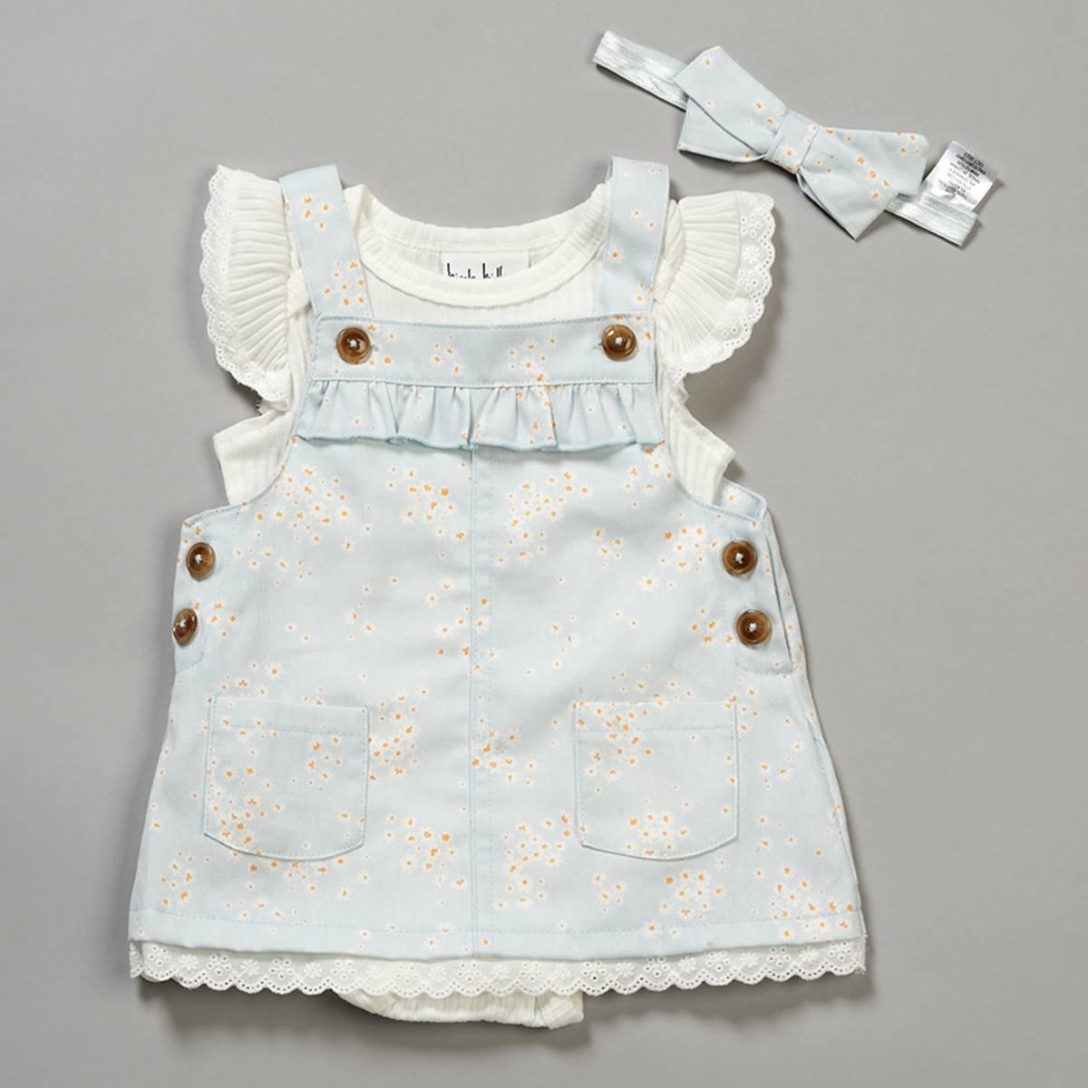 Ensemble Bébé Fille Nicole Miller New York - Robe Sans Manches + Haut + Leggings - Taille 3T, Neuf Avec étiquettes