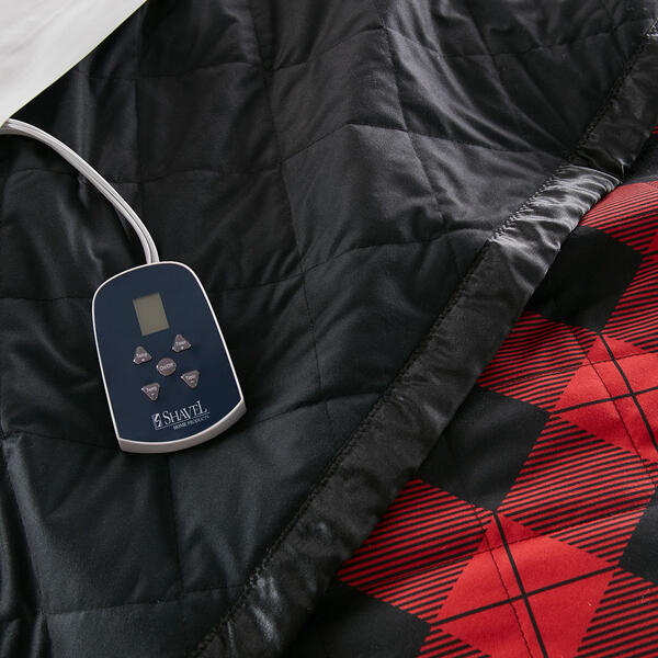 Micro Flannel&#174; 7 Layers of Warmth&#174; Buffalo Check Electric Blanket