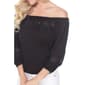 Womens White Mark Smocked Neckline Peasant Top - image 3