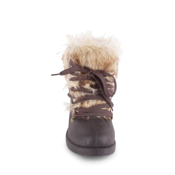 Womens Wanted Stratton Fur Trim Alpine Ankle Boots