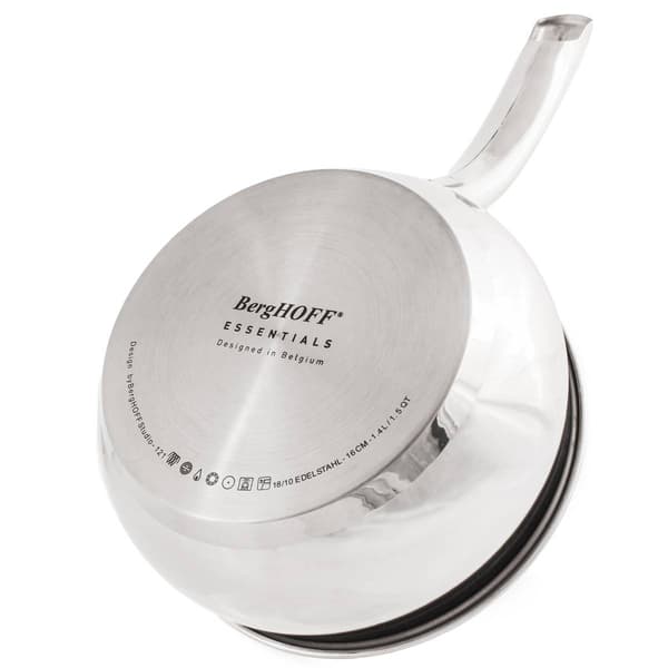 BergHOFF Belly Shape Stainless Steel 6.25in. Saucepan w/ Lid