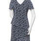 Petite Connected Apparel Short Sleeve Floral Bodre Shift Dress - image 3