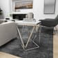 9th & Pike® Silver Marble and Stainless Steel Modern Accent Table - image 8