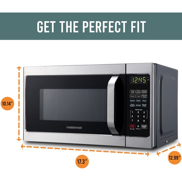 Farberware&#174; .7 Cu. Ft. Brushed Stainless Microwave