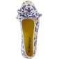 Womens Ashley Blue Floral and Birds Canvas With Bow Slip On Flats - image 5