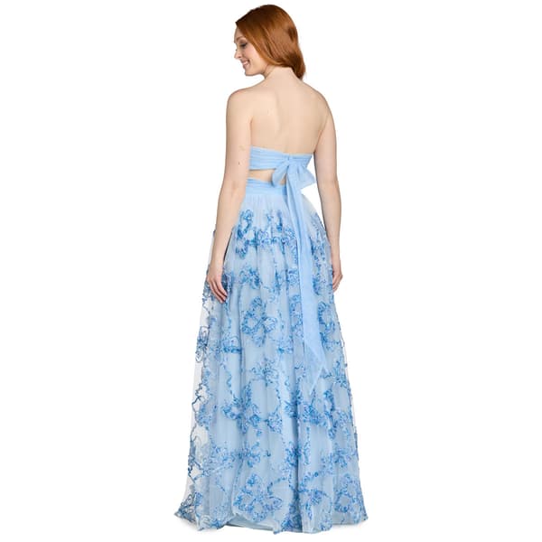 Juniors Morgan & Co. Butterfly Soutache Strapless A-Line Dress