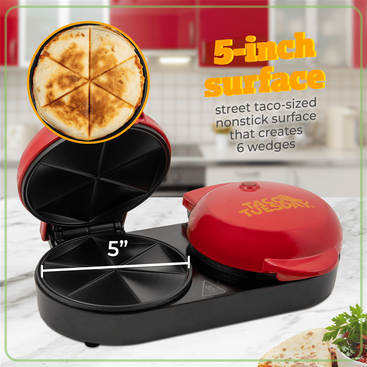 Nostalgia™ Taco Tuesday Double Street Taco Quesadilla Maker