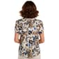 Womens AK Anne Klein Tulip Sleeve Split Neck Blur Abstract Blouse - image 2