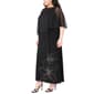 Plus Size MSK Sequin Gown with Asymmetric Cape Overlay - image 3