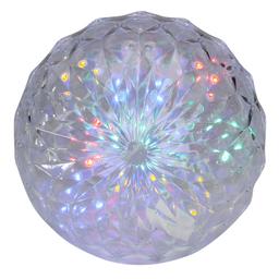 Northlight Seasonal 6 in. LED  Hanging Crystal Sphere Decoration