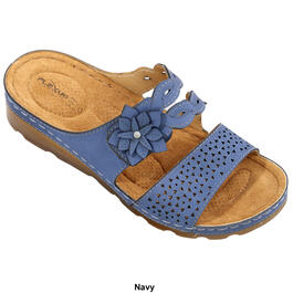 Womens Flexus by Spring Step Ebony Slide Sandals
