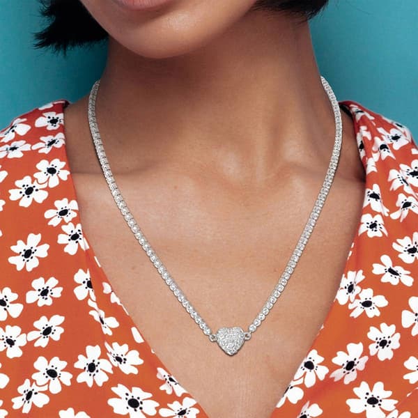 Sophia B 17 1/2ctw. Created White Sapphire Collar Necklace