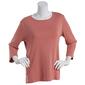 Womens Hasting & Smith 3/4 Sleeve Solid Crew Neck Tee - image 1