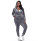 Plus Size White Mark Two Piece Velour Tracksuit Set - image 6
