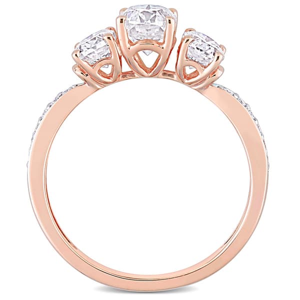 Diamond Classics™ 10kt. Rose Gold Oval Moissanite Ring