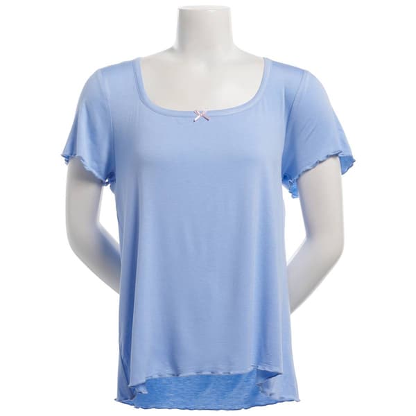 Womens Jessica Simpson Short Sleeve Scoop Neck Pajama Top