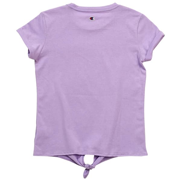 Girls (7-16) Champion® Tie Front Ombre Logo Tee