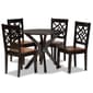 Baxton Studio Miela Two-Tone Dark Brown Wood 5pc. Dining Set - image 1