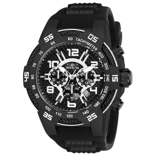 Mens Invicta Speedway Stainless Black/Black Dial Watch - 24236 - image 