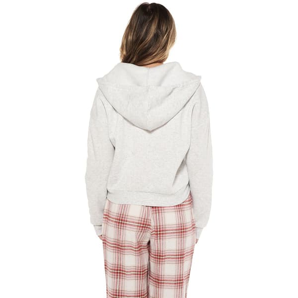 Juniors Derek Heart Fleece Zip Up Hoodie
