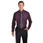 Mens Christian Aujard Slim Fit Stretch Dress Shirt - Wine  Dot - image 1