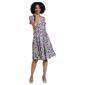 Petite Sami & Jo Short Sleeve Textured Jacquard Seamed Dress - image 1