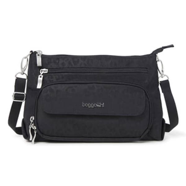 Baggallini Original Everyday Crossbody - Black Cheetah